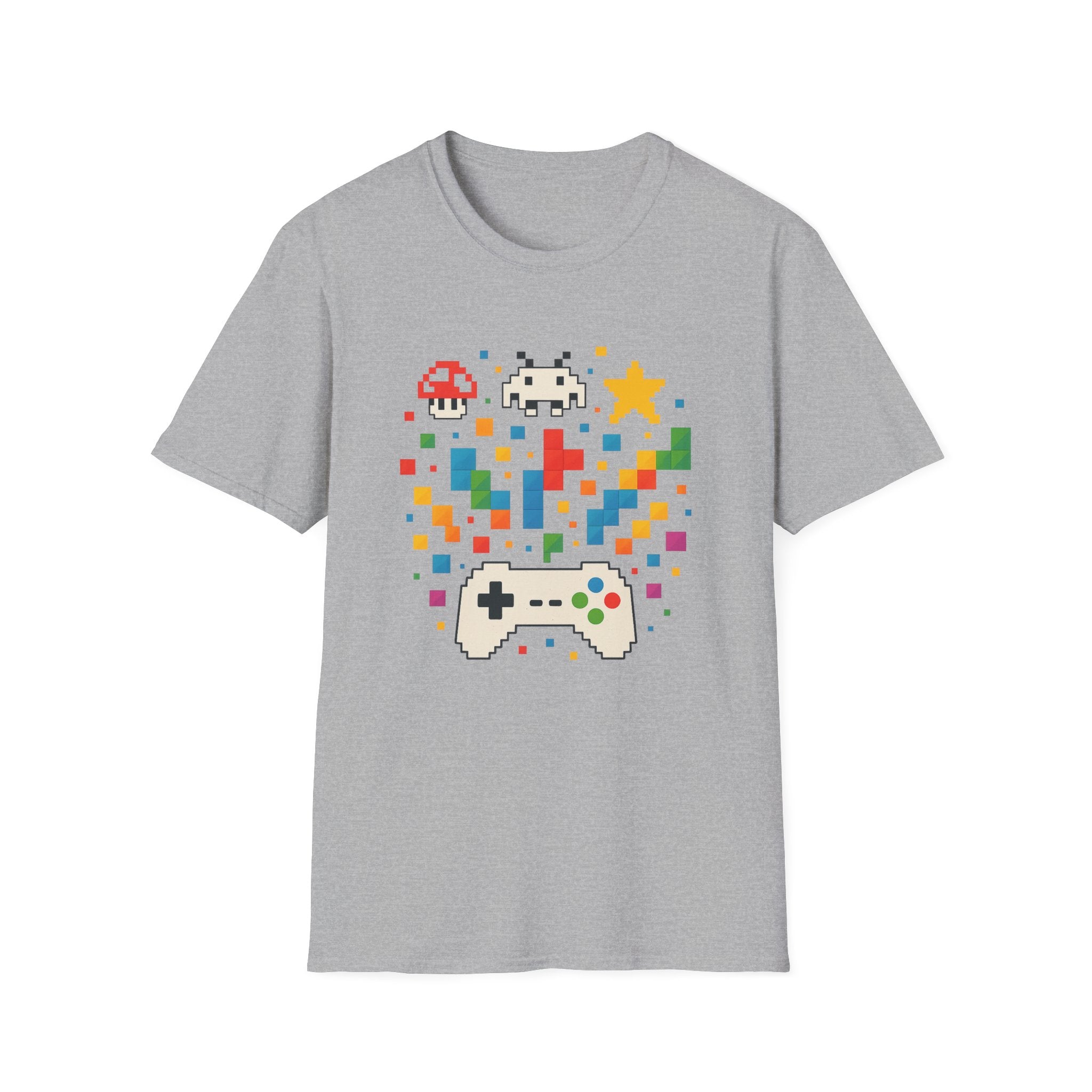 Retro Gamer Unisex T-Shirt, Video Game Tee, Gaming Gift, Fun Shirt for Gamers, Pixel Art T-Shirt, Birthday Gift