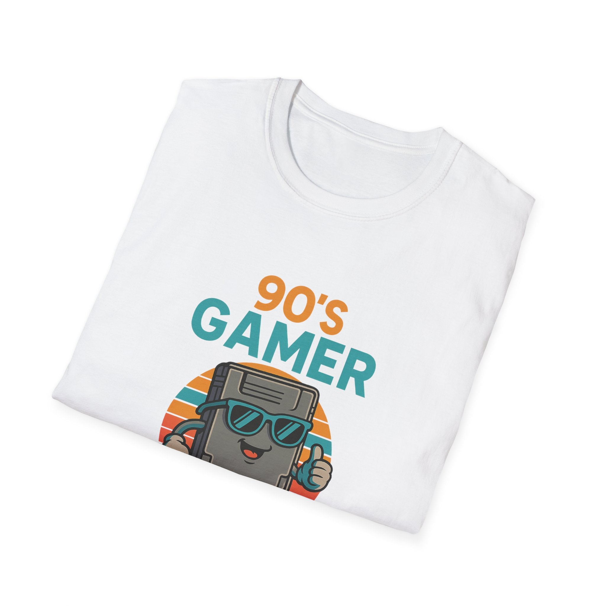90's Gamer Level Up Unisex Softstyle T-Shirt, Retro Gaming Tee, Gift for Gamers, Nostalgic Apparel, Birthday Present, Casual Wear