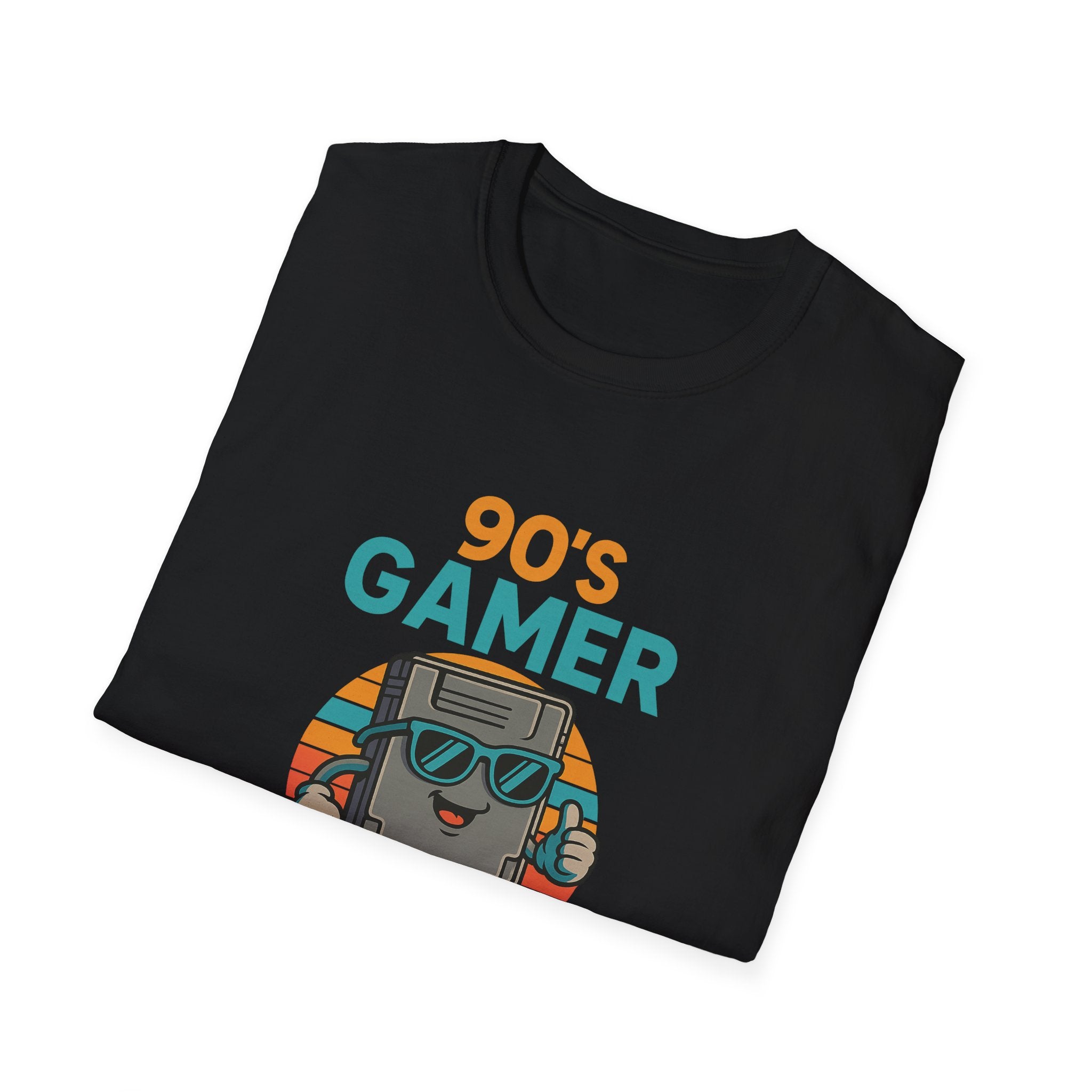 90's Gamer Level Up Unisex Softstyle T-Shirt, Retro Gaming Tee, Gift for Gamers, Nostalgic Apparel, Birthday Present, Casual Wear
