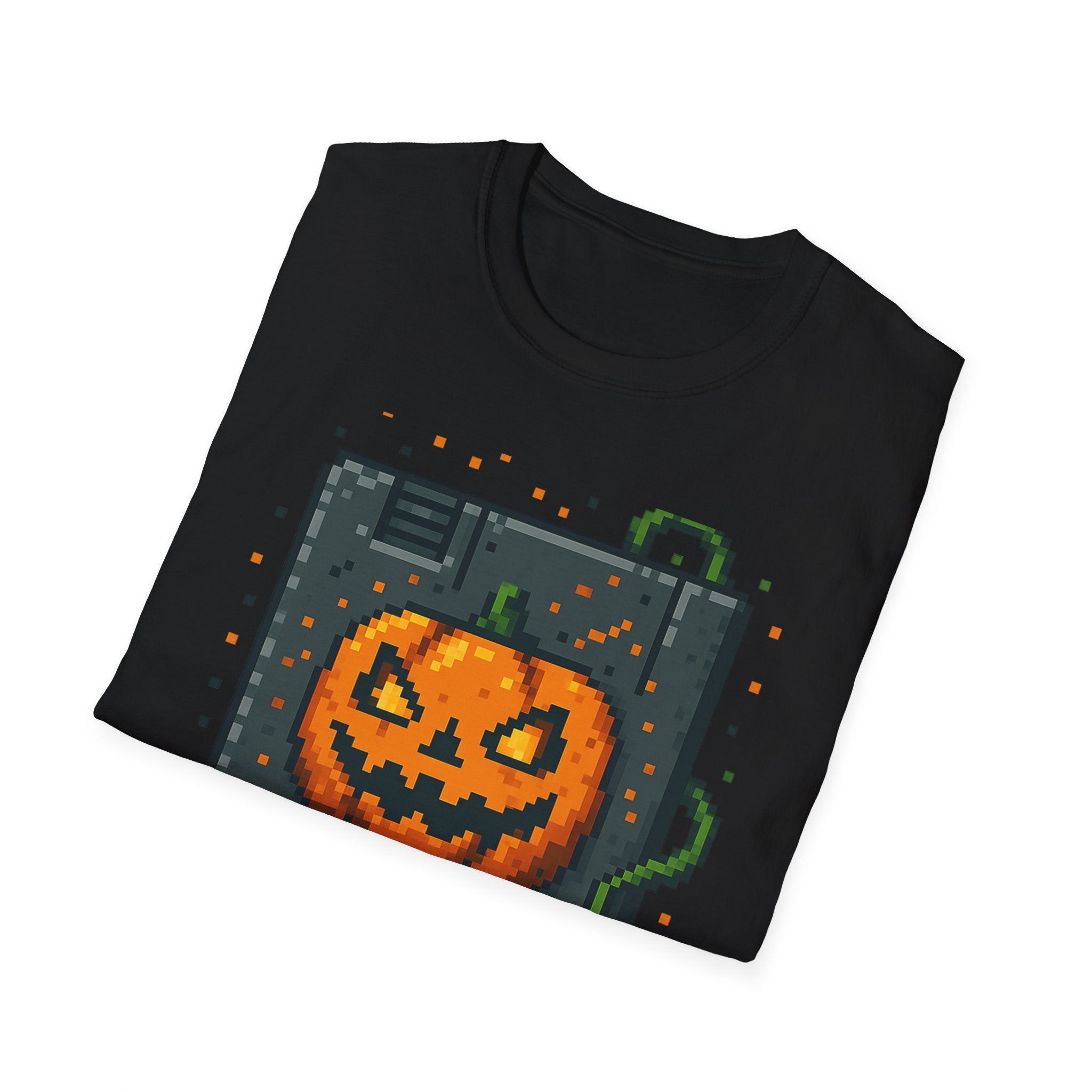 Halloween Inspired Unisex Softstyle T-Shirt, Spooky Graphic Tee, Fall Fashion, Trick or Treat Shirt, Pumpkin Design, Casual Wear