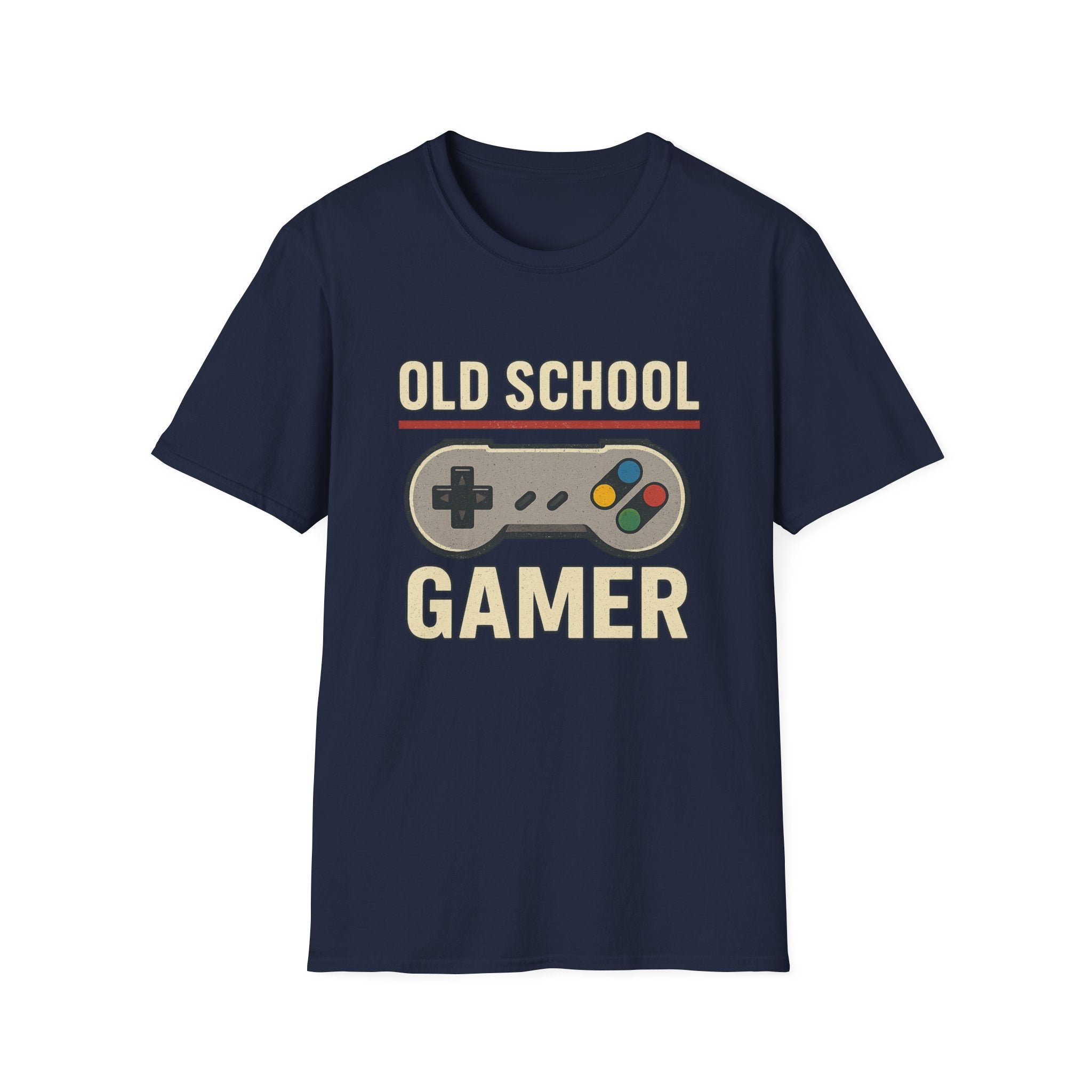Old School Gamer Unisex Softstyle T-Shirt, Vintage Gamer Tee, Retro Video Game Shirt, Gaming Gift, Nostalgic T-Shirt