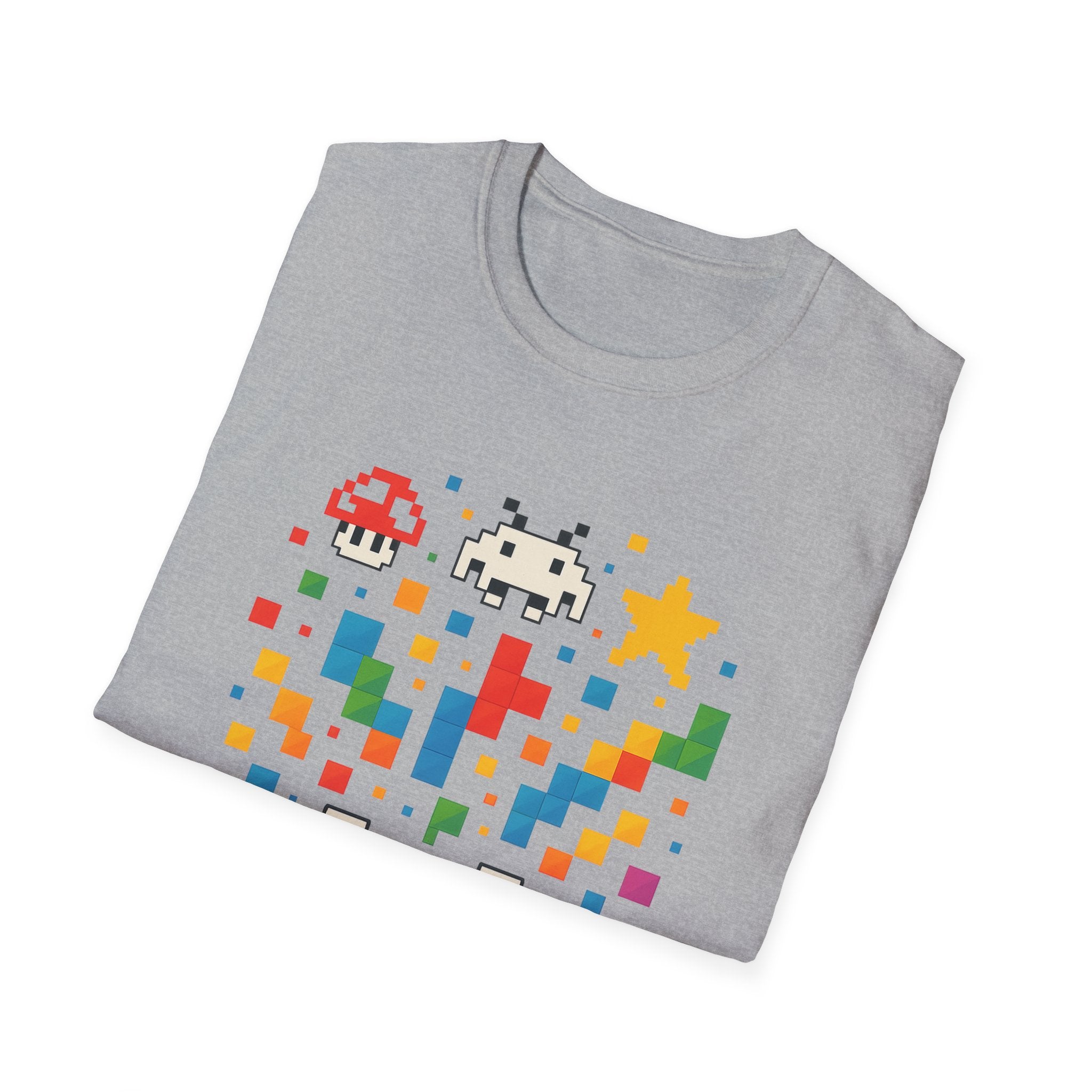 Retro Gamer Unisex T-Shirt, Video Game Tee, Gaming Gift, Fun Shirt for Gamers, Pixel Art T-Shirt, Birthday Gift