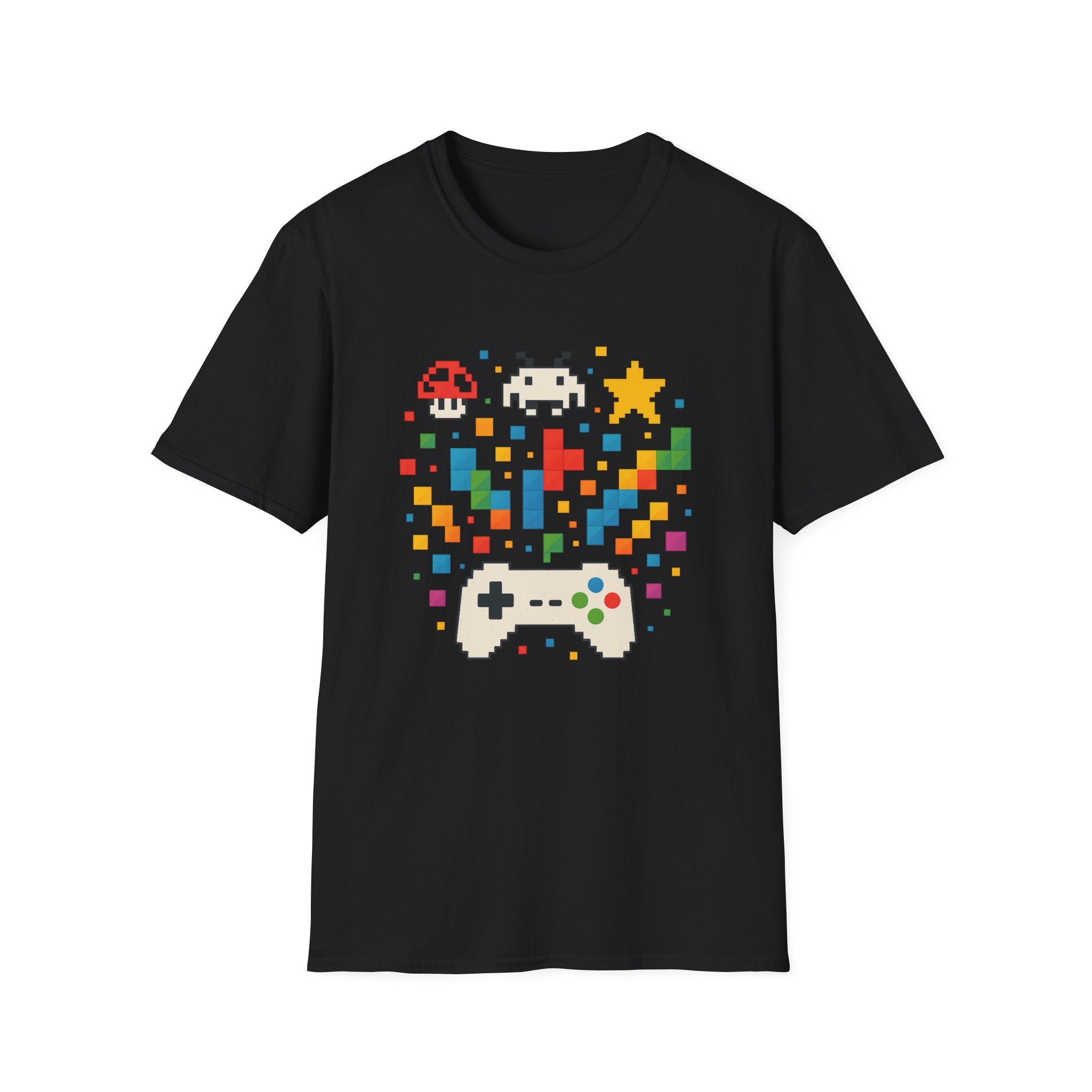 Retro Gamer Unisex T-Shirt, Video Game Tee, Gaming Gift, Fun Shirt for Gamers, Pixel Art T-Shirt, Birthday Gift