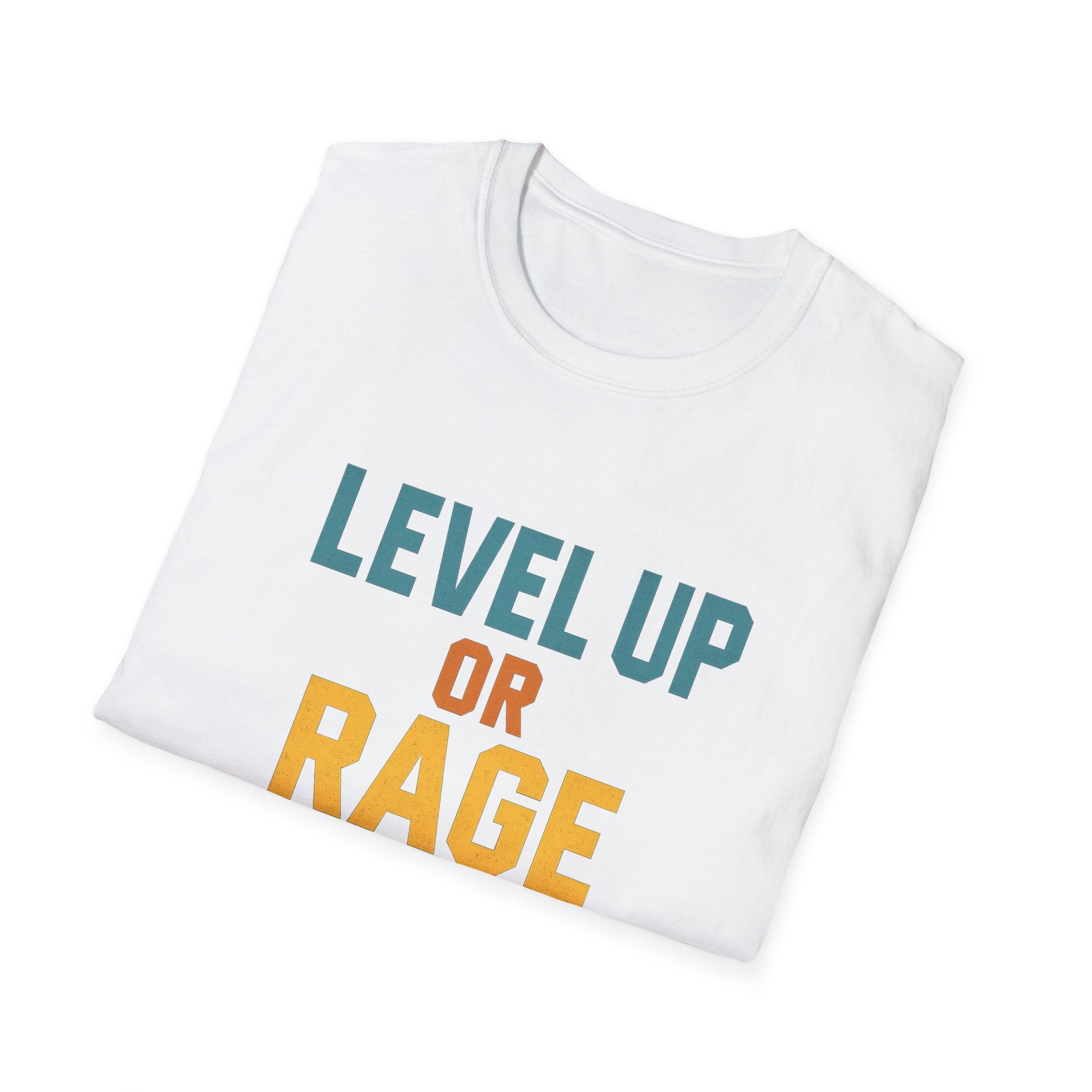 Level Up or Rage Quit Gamer T-Shirt, Unisex Tee for Gamers, Casual Wear, Gift for Gamers, Birthday Gift