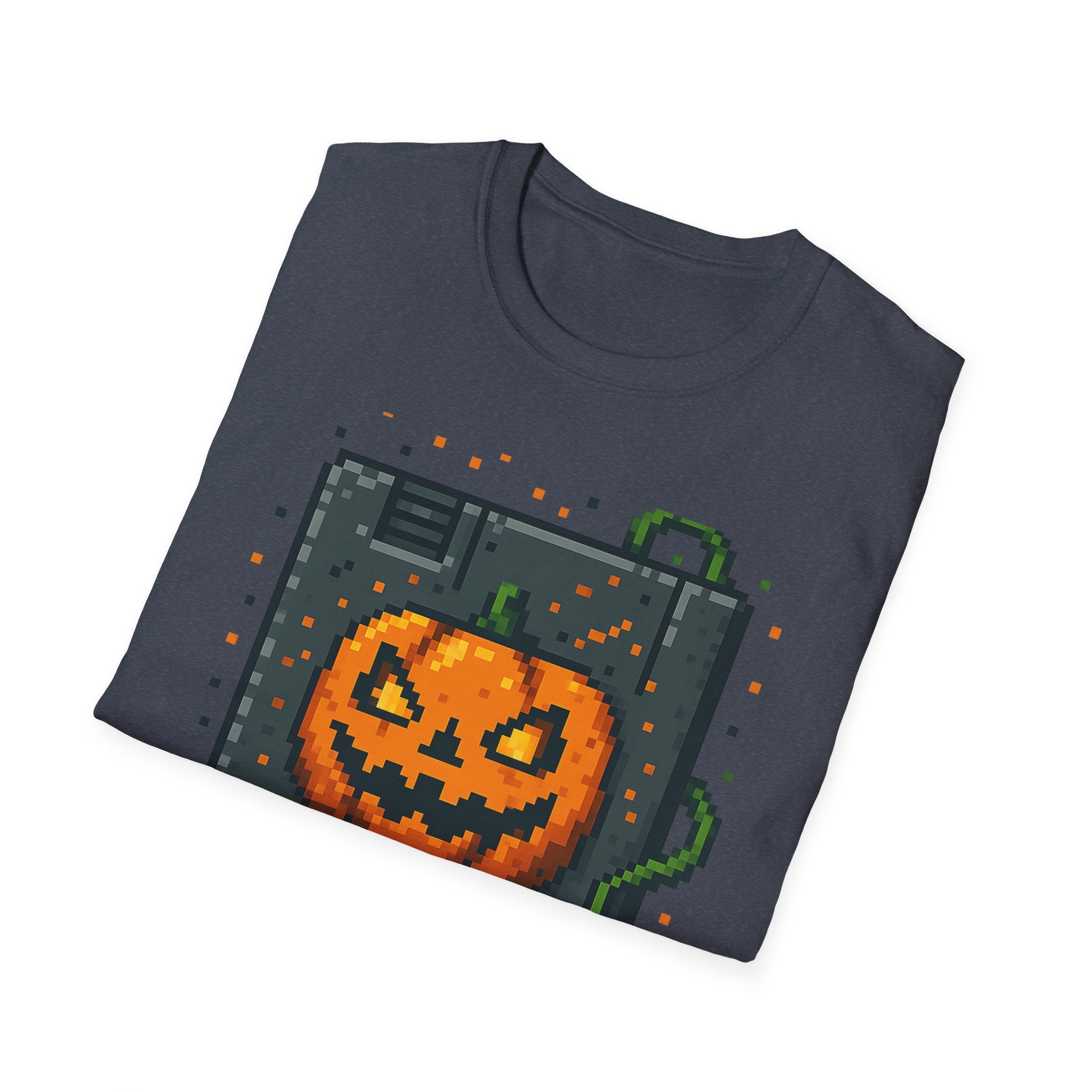 Halloween Inspired Unisex Softstyle T-Shirt, Spooky Graphic Tee, Fall Fashion, Trick or Treat Shirt, Pumpkin Design, Casual Wear
