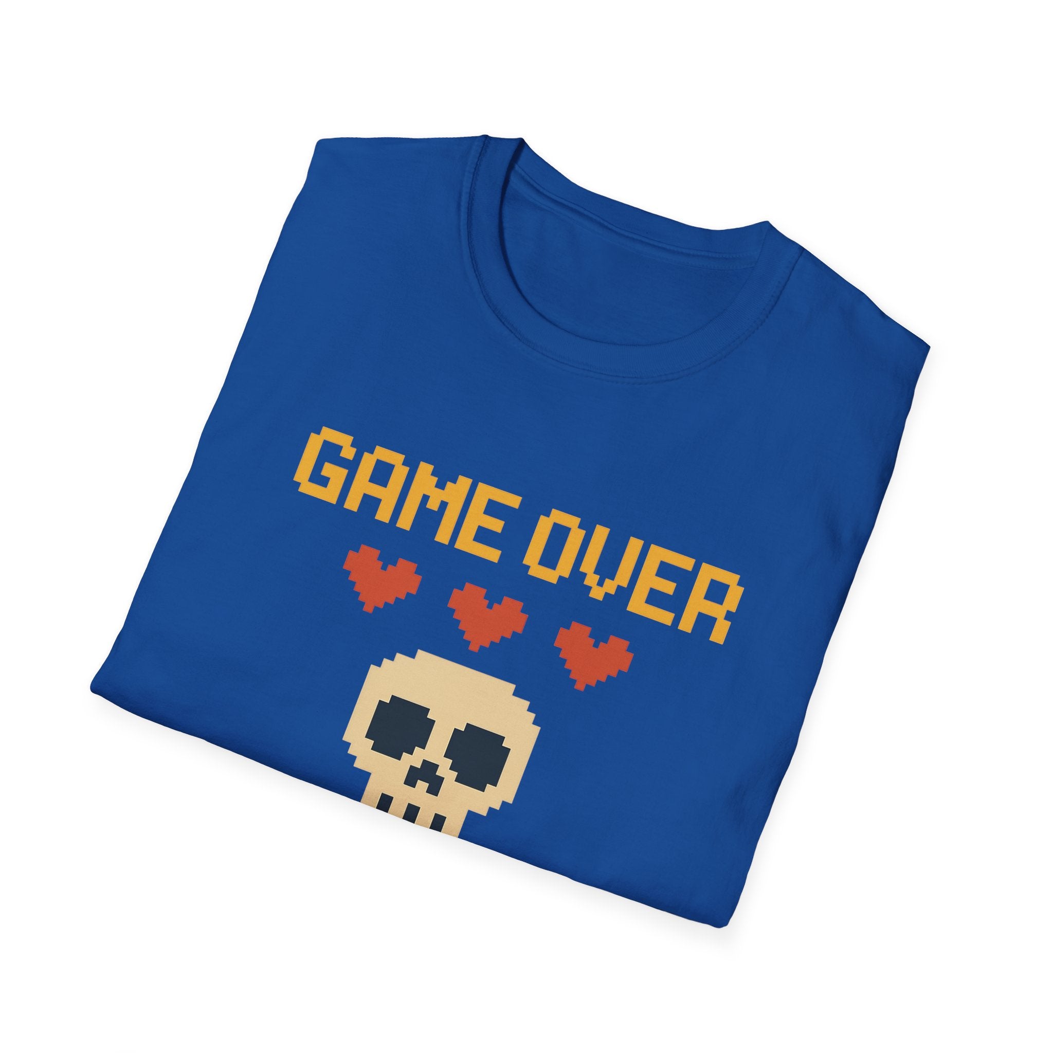 Game Over Vibe Unisex T-Shirt, Fun Gamer Tee, Retro Video Game Shirt, Gift for Gamers, Casual Wear, Everyday Style