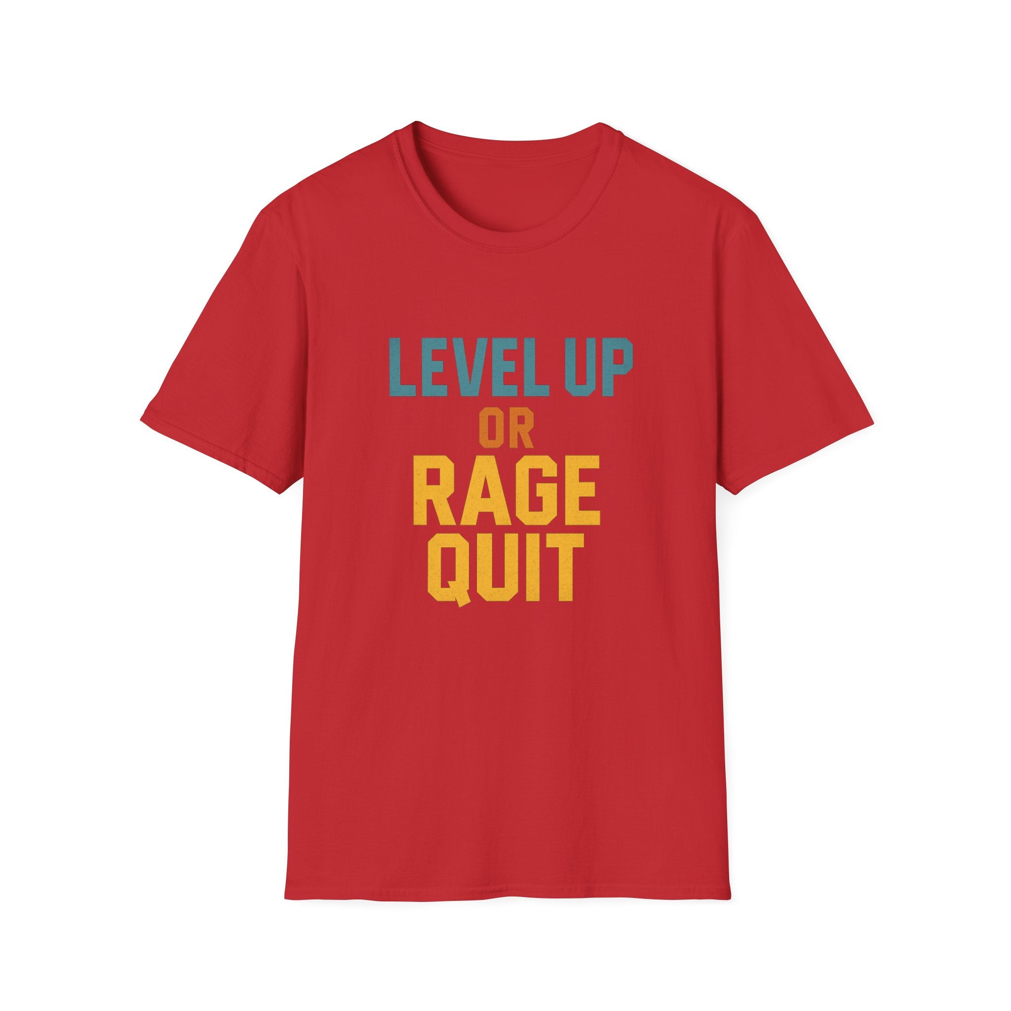 Level Up or Rage Quit Gamer T-Shirt, Unisex Tee for Gamers, Casual Wear, Gift for Gamers, Birthday Gift