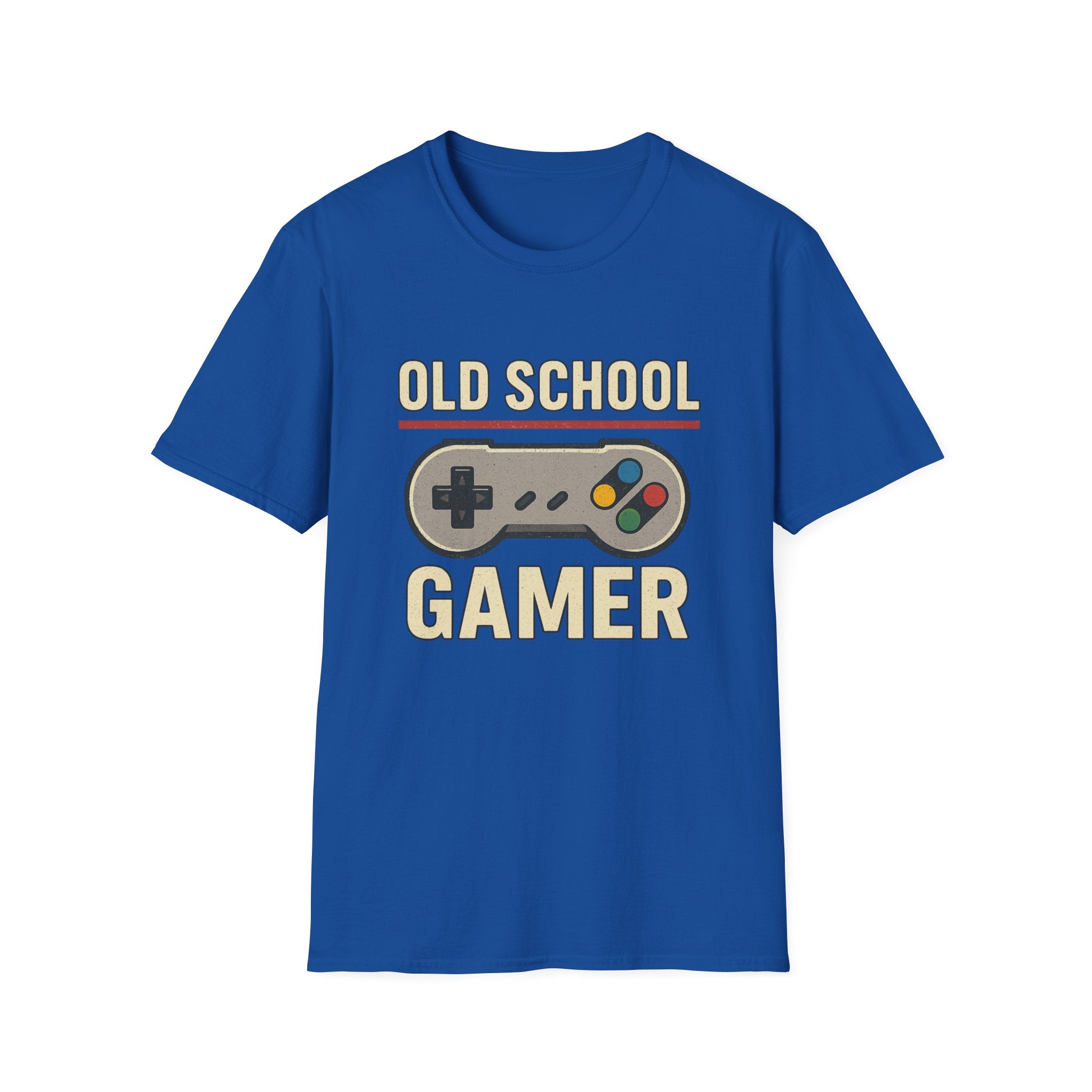Old School Gamer Unisex Softstyle T-Shirt, Vintage Gamer Tee, Retro Video Game Shirt, Gaming Gift, Nostalgic T-Shirt