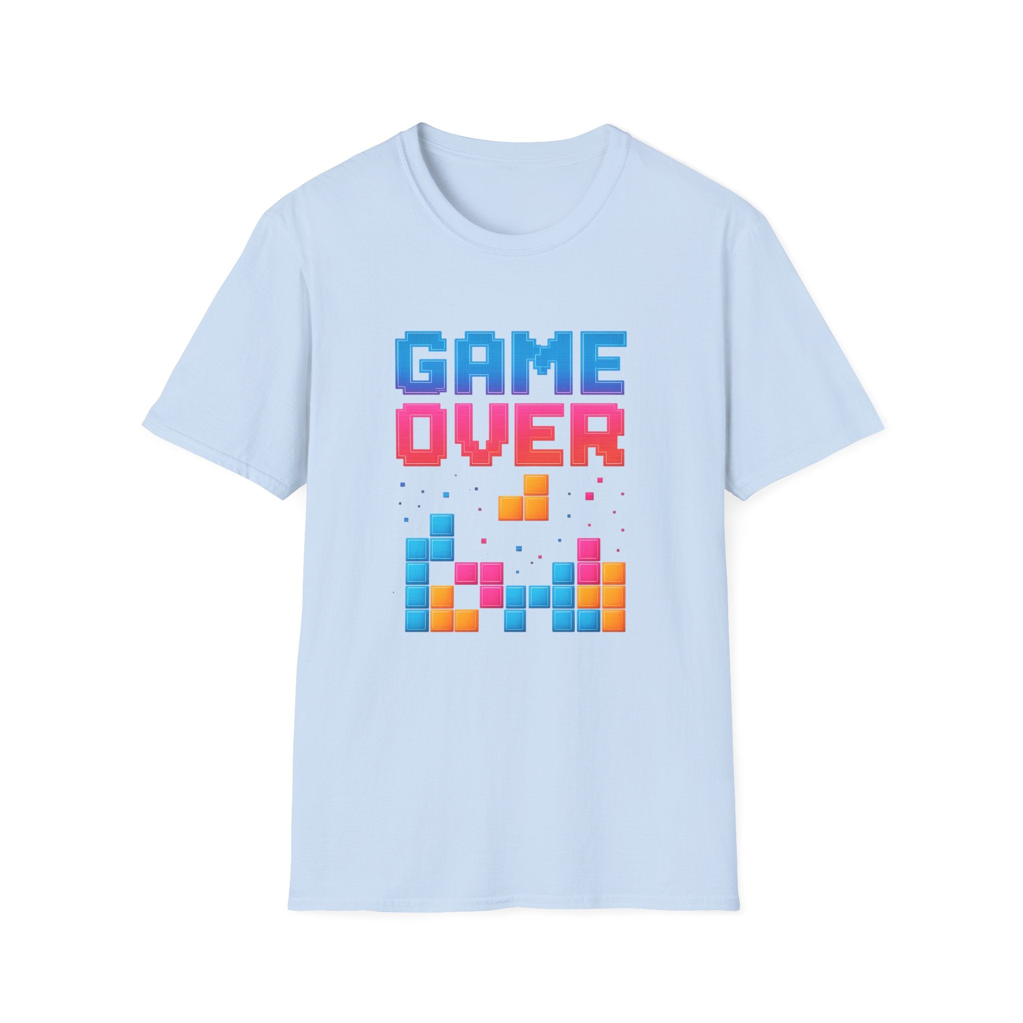 Retro Gamer T-Shirt - Game Over Tee, Unisex Softstyle Shirt, Video Game Apparel, Gamer Gift, Casual Wear, Birthday Present