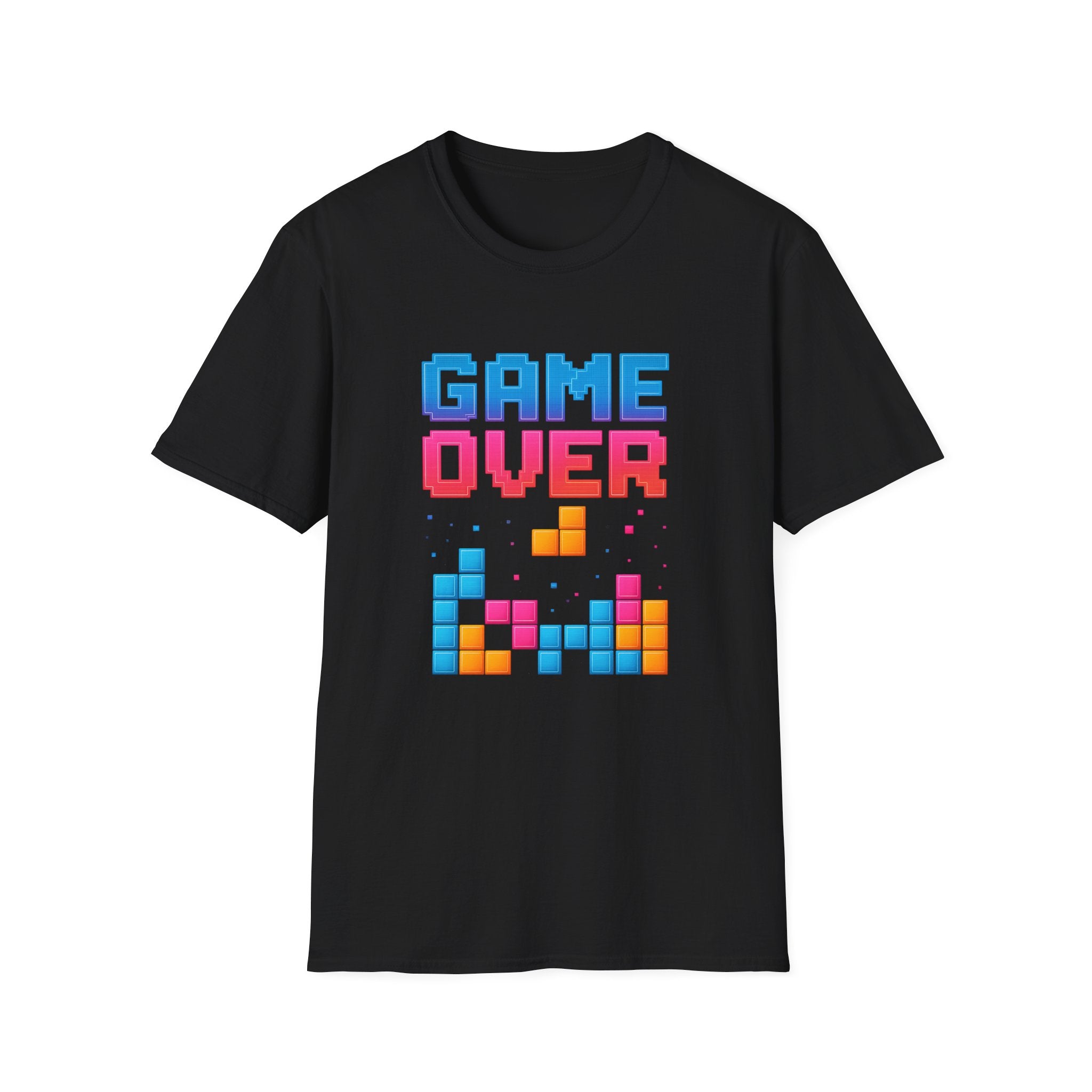 Retro Gamer T-Shirt - Game Over Tee, Unisex Softstyle Shirt, Video Game Apparel, Gamer Gift, Casual Wear, Birthday Present