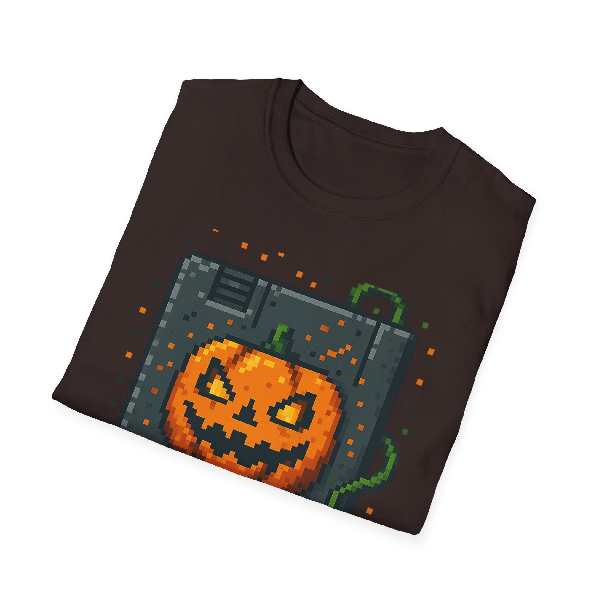 Halloween Inspired Unisex Softstyle T-Shirt, Spooky Graphic Tee, Fall Fashion, Trick or Treat Shirt, Pumpkin Design, Casual Wear