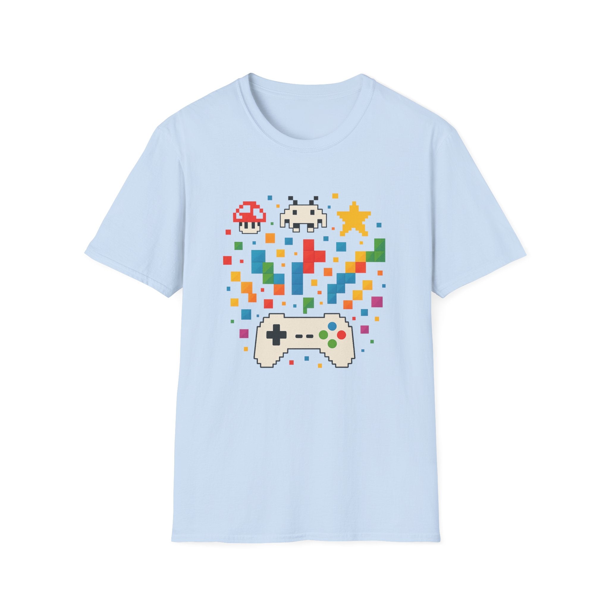 Retro Gamer Unisex T-Shirt, Video Game Tee, Gaming Gift, Fun Shirt for Gamers, Pixel Art T-Shirt, Birthday Gift