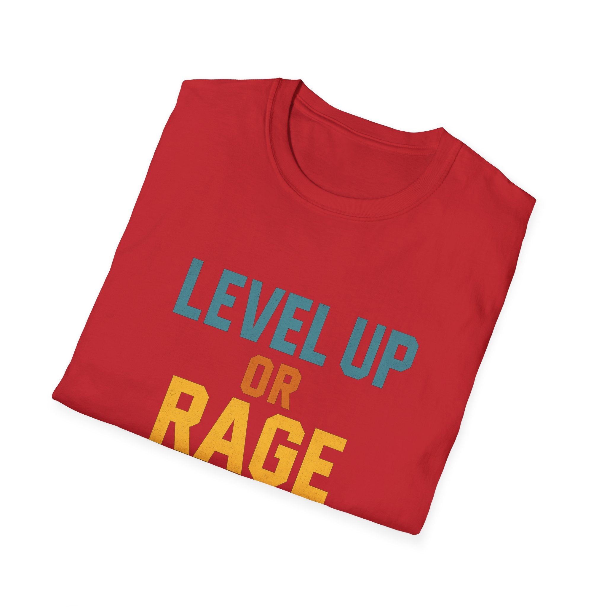 Level Up or Rage Quit Gamer T-Shirt, Unisex Tee for Gamers, Casual Wear, Gift for Gamers, Birthday Gift