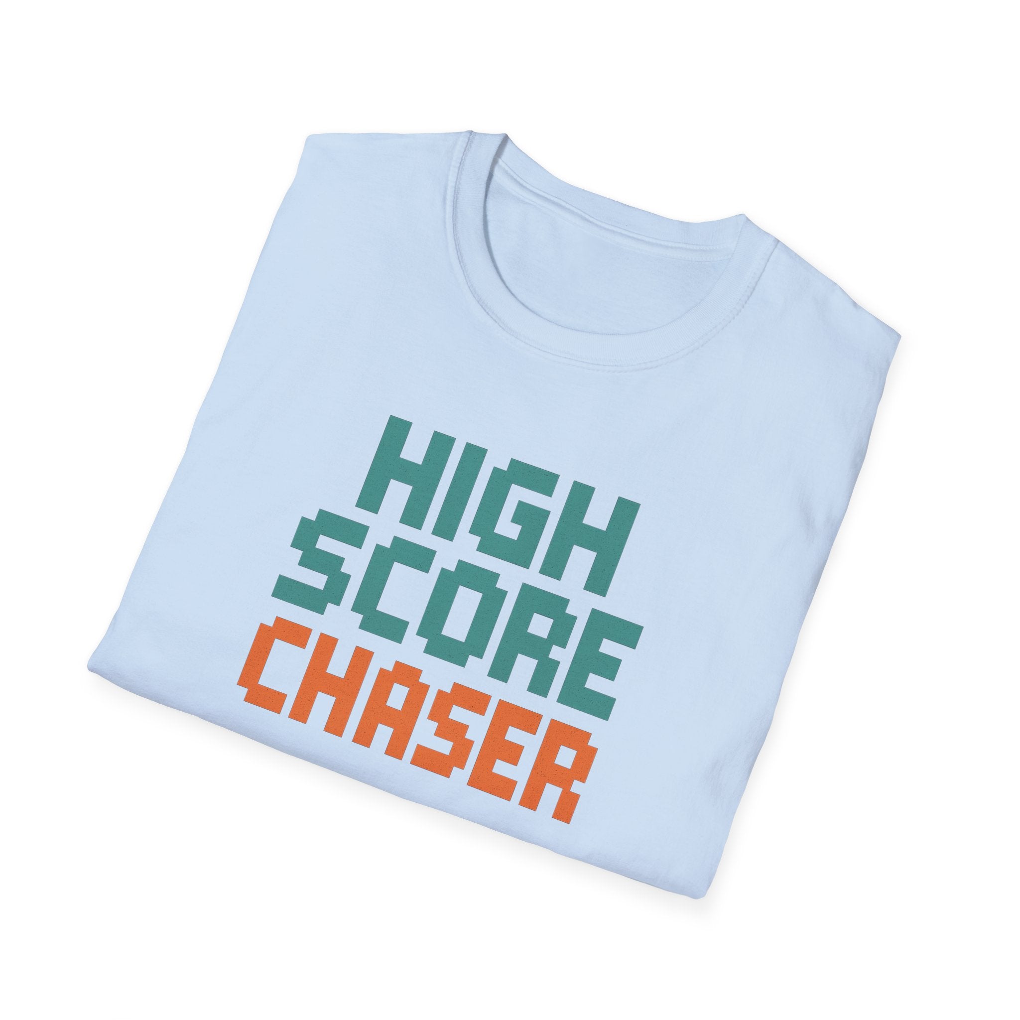High Score Chaser T-Shirt - Retro Gamer Tee, Cute Gift for Gamers, Birthday, Christmas, Unisex Softstyle Tee