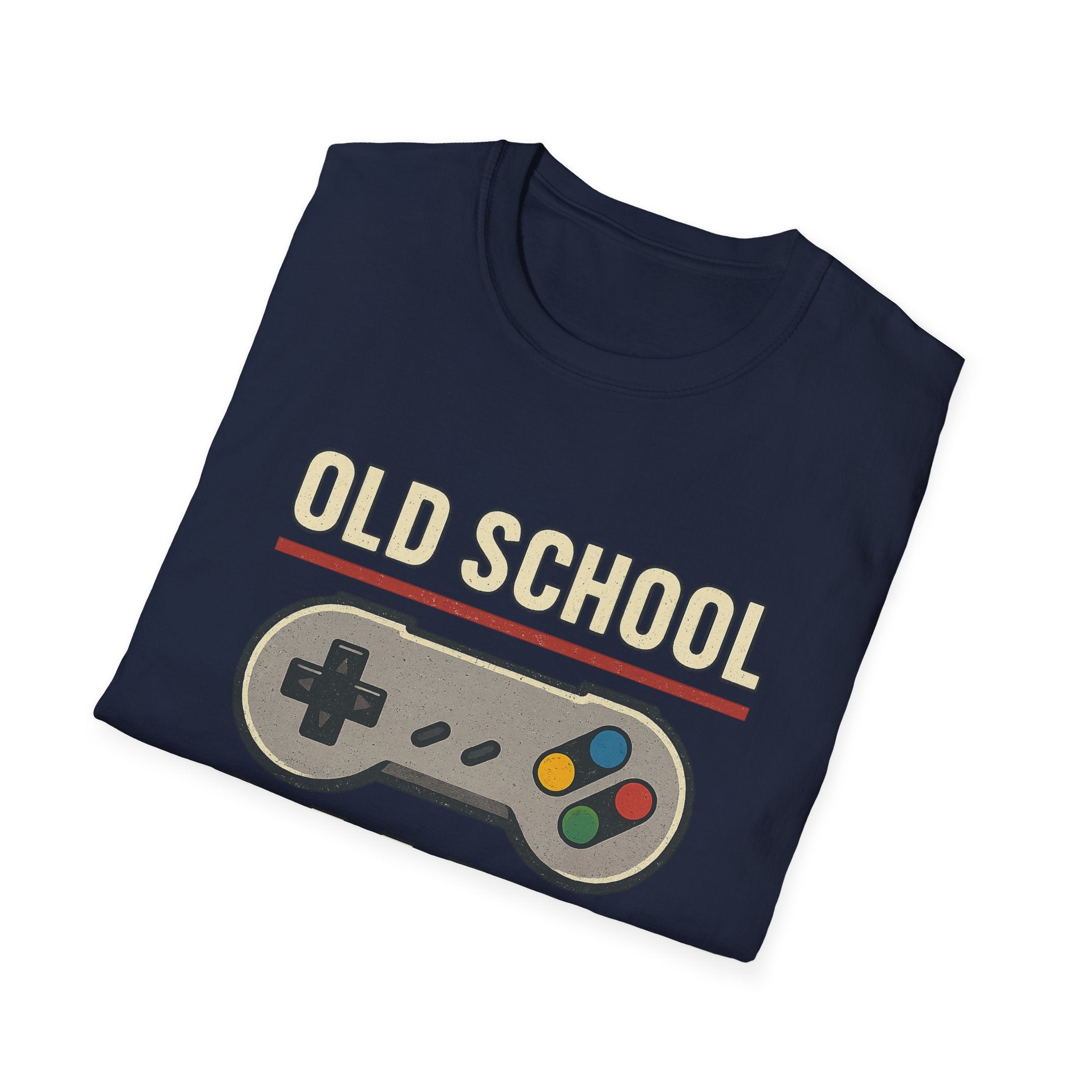 Old School Gamer Unisex Softstyle T-Shirt, Vintage Gamer Tee, Retro Video Game Shirt, Gaming Gift, Nostalgic T-Shirt