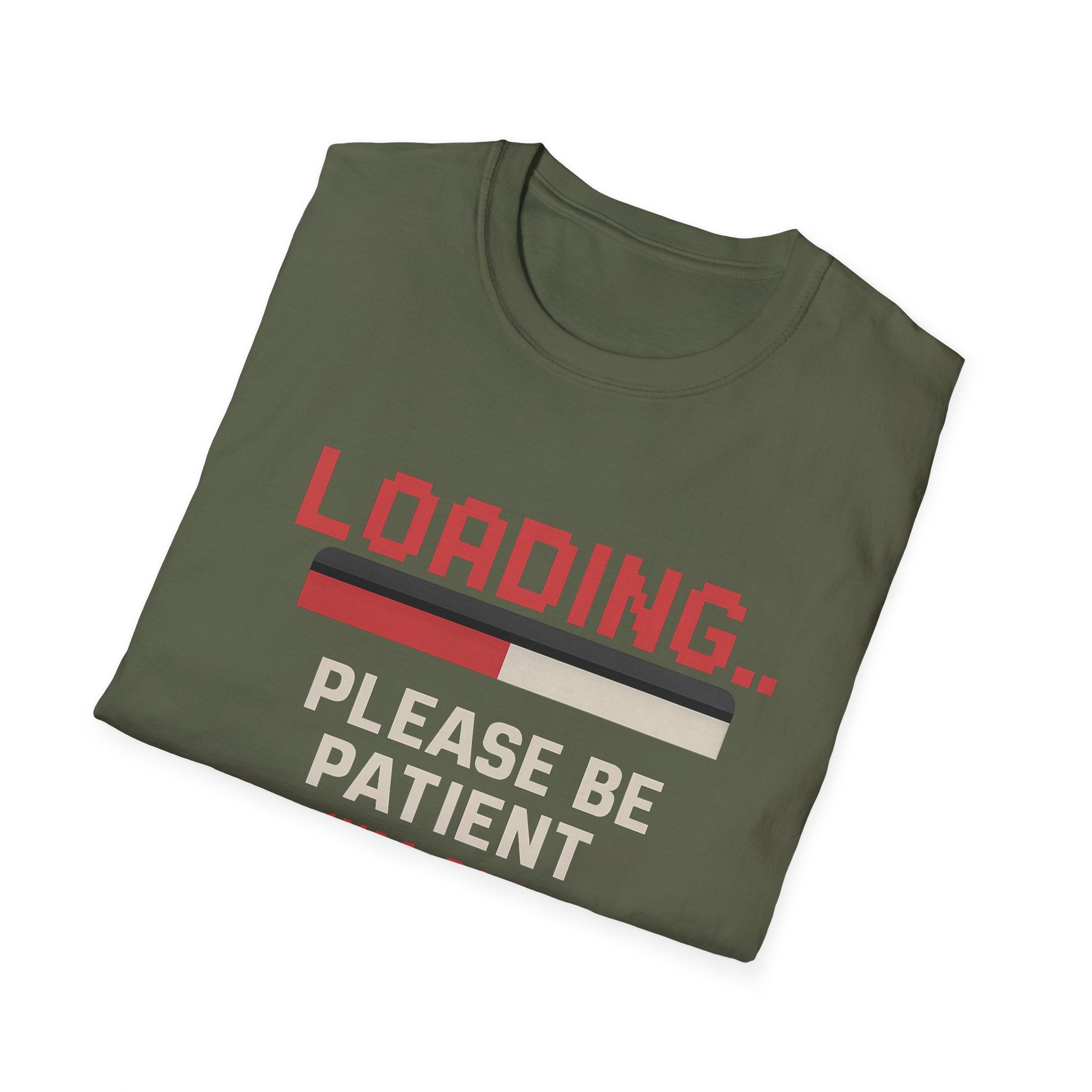 Loading... Please Be Patient T-Shirt, Funny Graphic Tee, Retro Gaming Shirt, Gift for Gamers, Birthday or Casual Wear