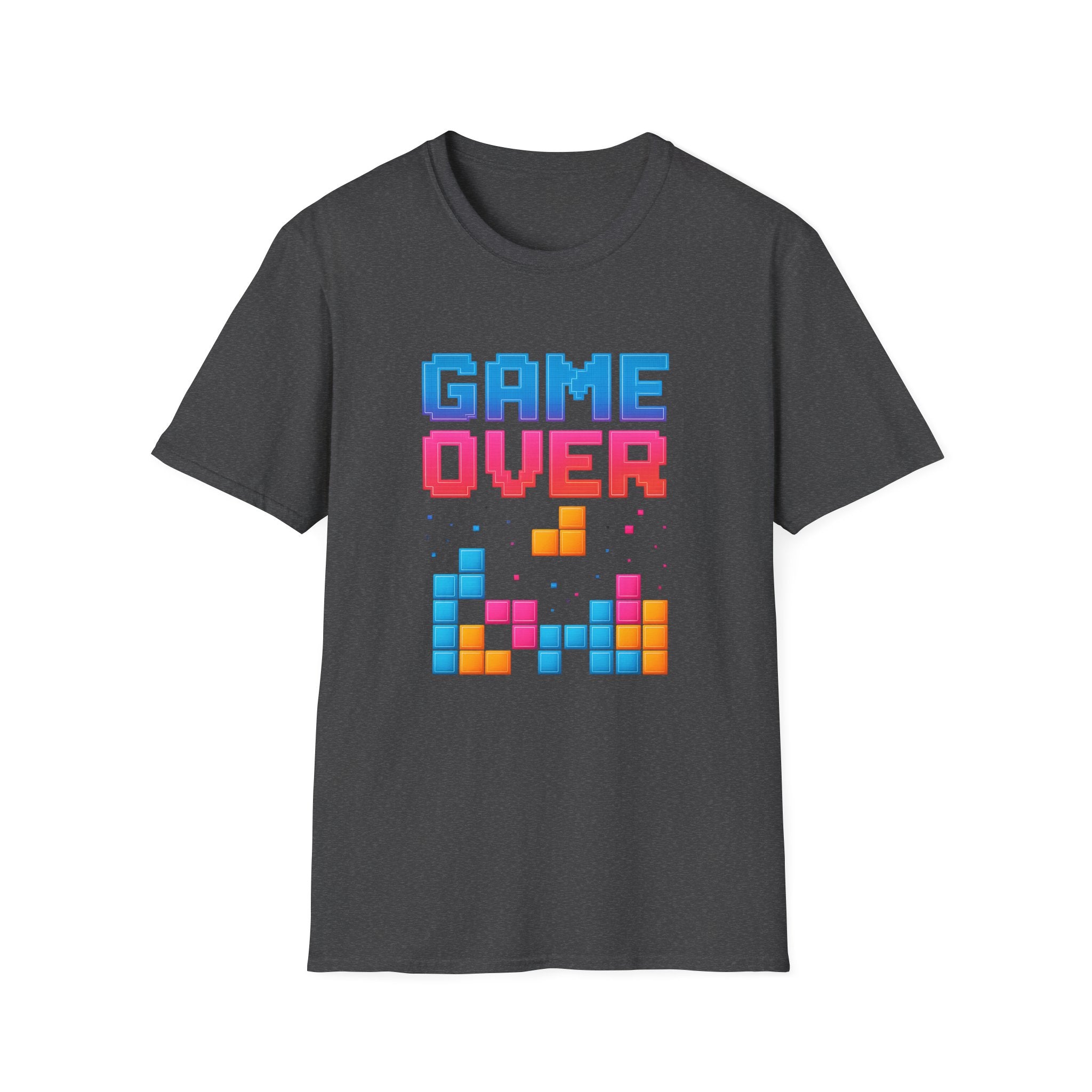 Retro Gamer T-Shirt - Game Over Tee, Unisex Softstyle Shirt, Video Game Apparel, Gamer Gift, Casual Wear, Birthday Present