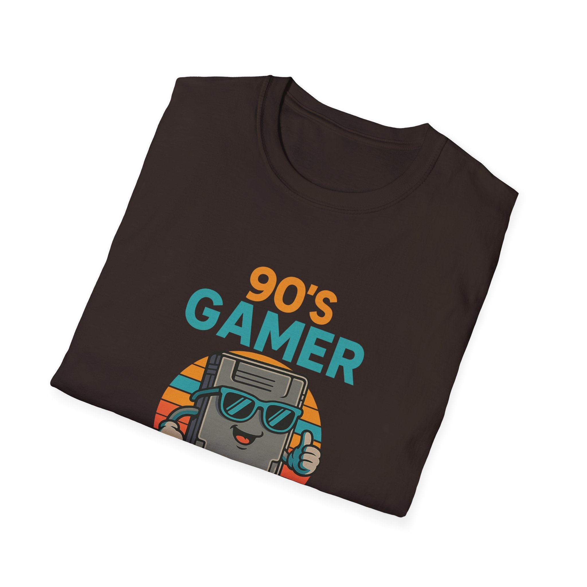 90's Gamer Level Up Unisex Softstyle T-Shirt, Retro Gaming Tee, Gift for Gamers, Nostalgic Apparel, Birthday Present, Casual Wear