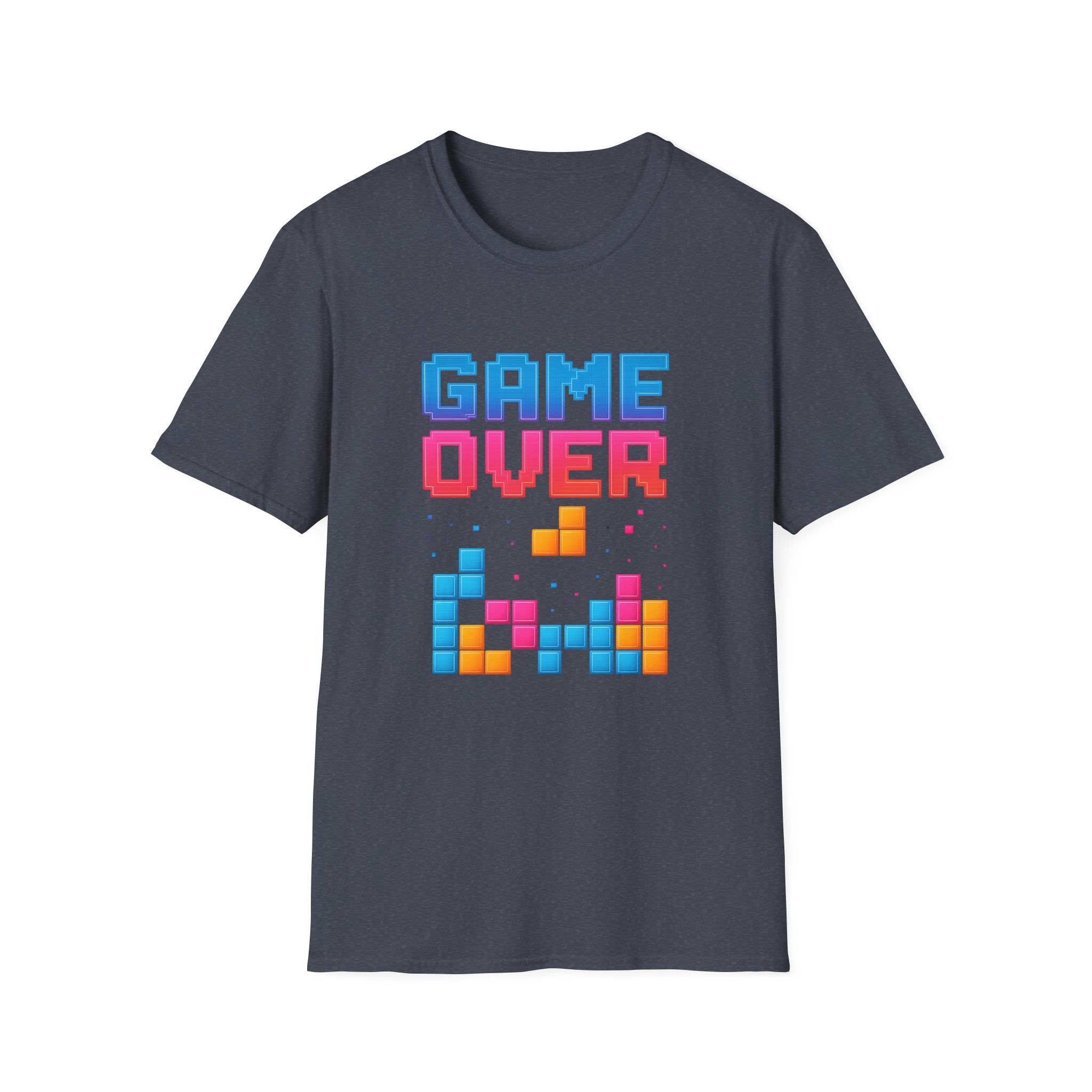 Retro Gamer T-Shirt - Game Over Tee, Unisex Softstyle Shirt, Video Game Apparel, Gamer Gift, Casual Wear, Birthday Present