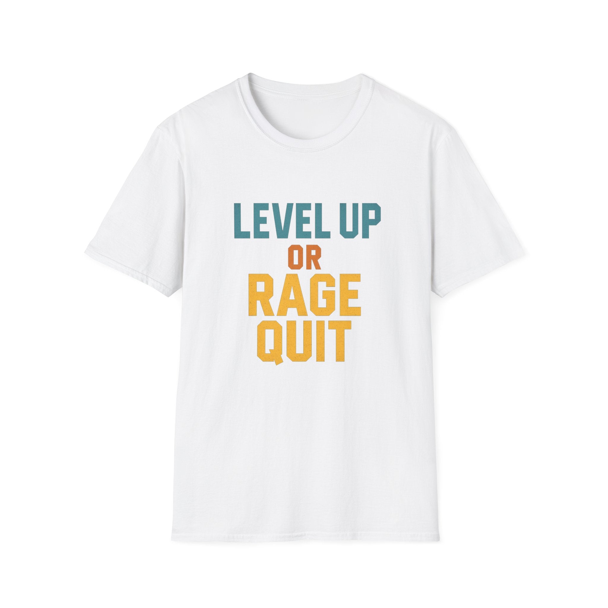 Level Up or Rage Quit Gamer T-Shirt, Unisex Tee for Gamers, Casual Wear, Gift for Gamers, Birthday Gift