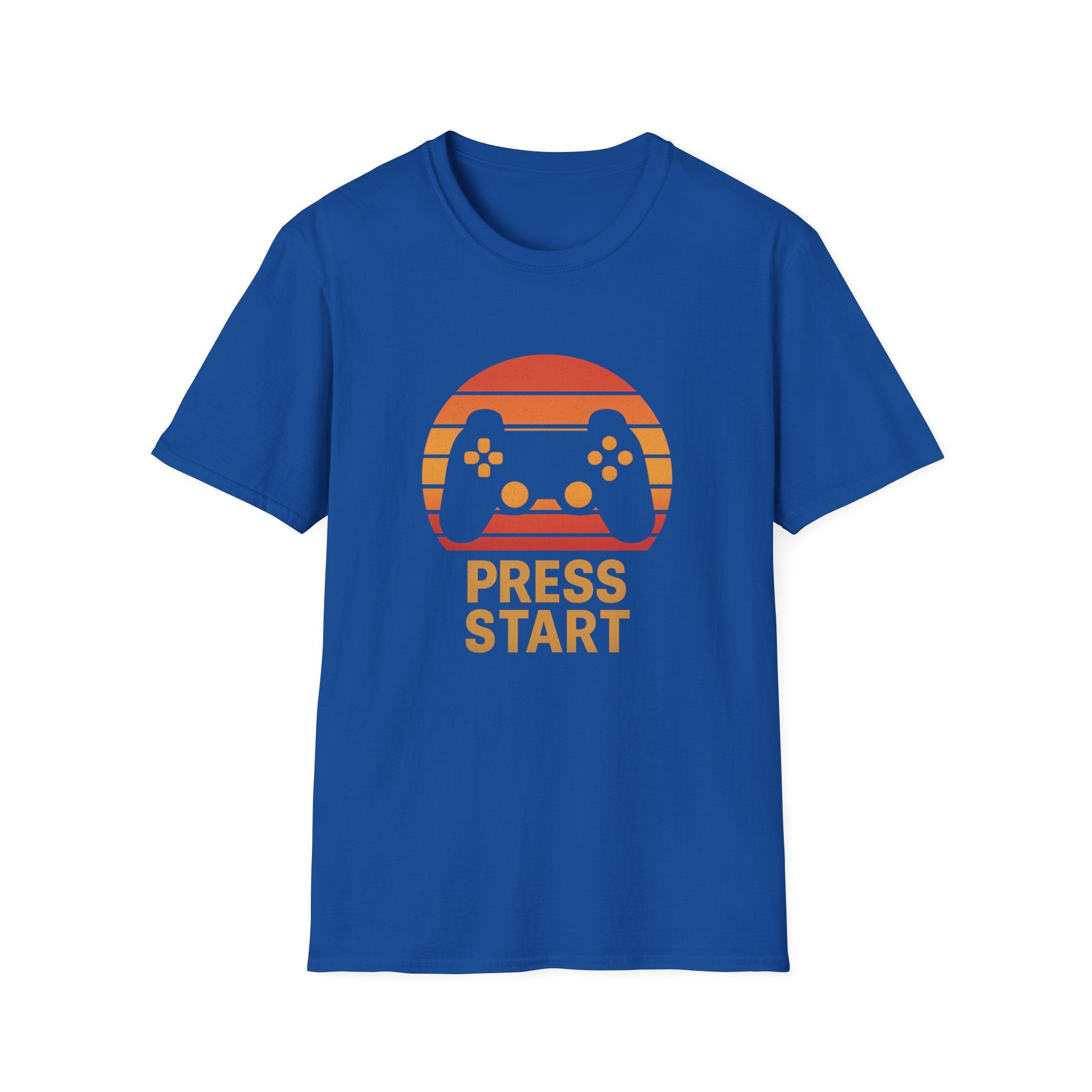 Retro Gamer T-Shirt - Press Start, Unisex Game Tee, Video Game Shirt, Gift for Gamers, Casual Wear, Vintage Gaming Style