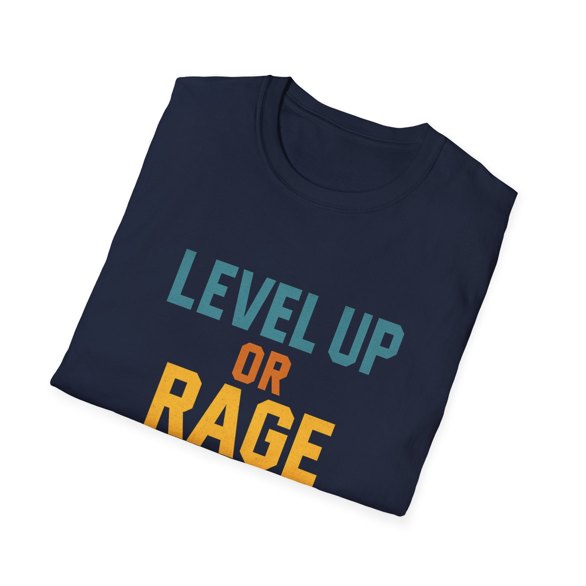 Level Up or Rage Quit Gamer T-Shirt, Unisex Tee for Gamers, Casual Wear, Gift for Gamers, Birthday Gift