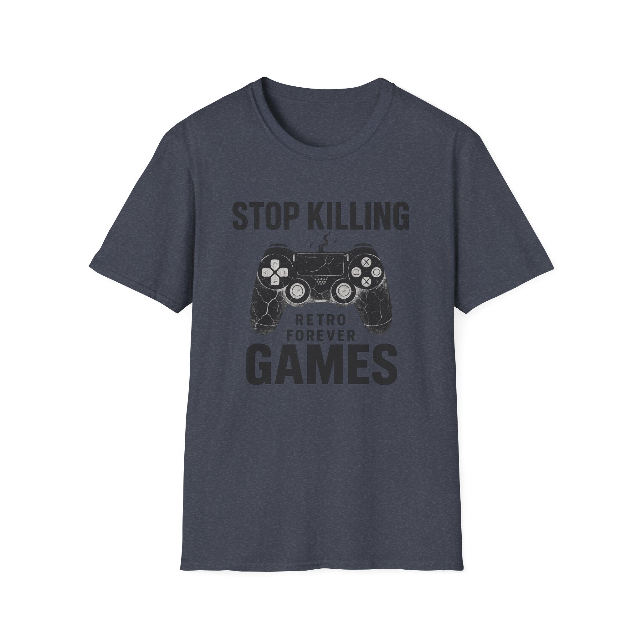 Retro Gaming T-Shirt, Stop Killing Games Tee, Gamer Gift, Video Game Apparel, Unisex Softstyle Shirt, Perfect for Birthdays, Holidays