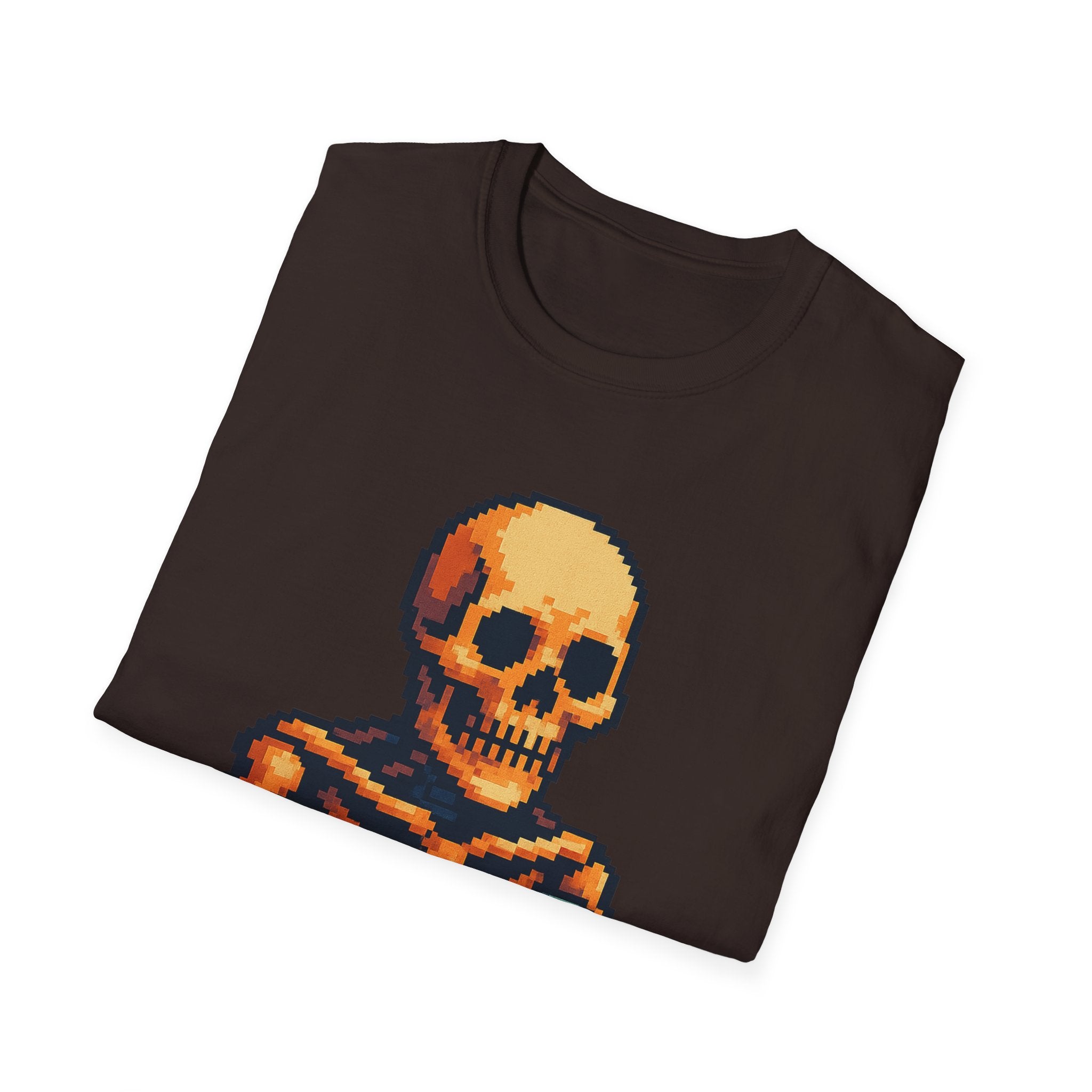 Retro Gamer Skeleton Unisex T-Shirt | Fun Graphic Tee for Gamers | Perfect for Halloween, Gaming Events, Casual Wear, Gift Ideas