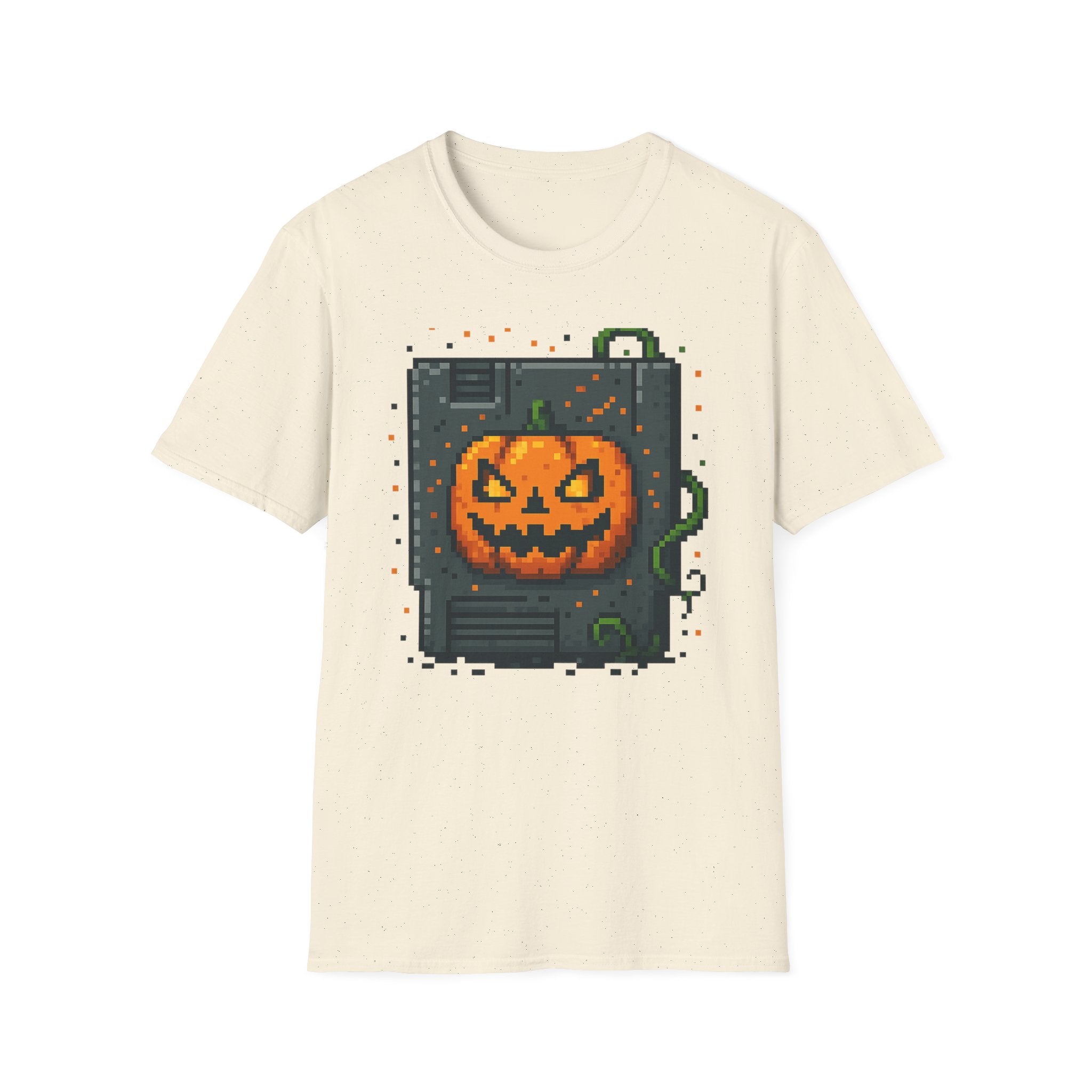 Halloween Inspired Unisex Softstyle T-Shirt, Spooky Graphic Tee, Fall Fashion, Trick or Treat Shirt, Pumpkin Design, Casual Wear