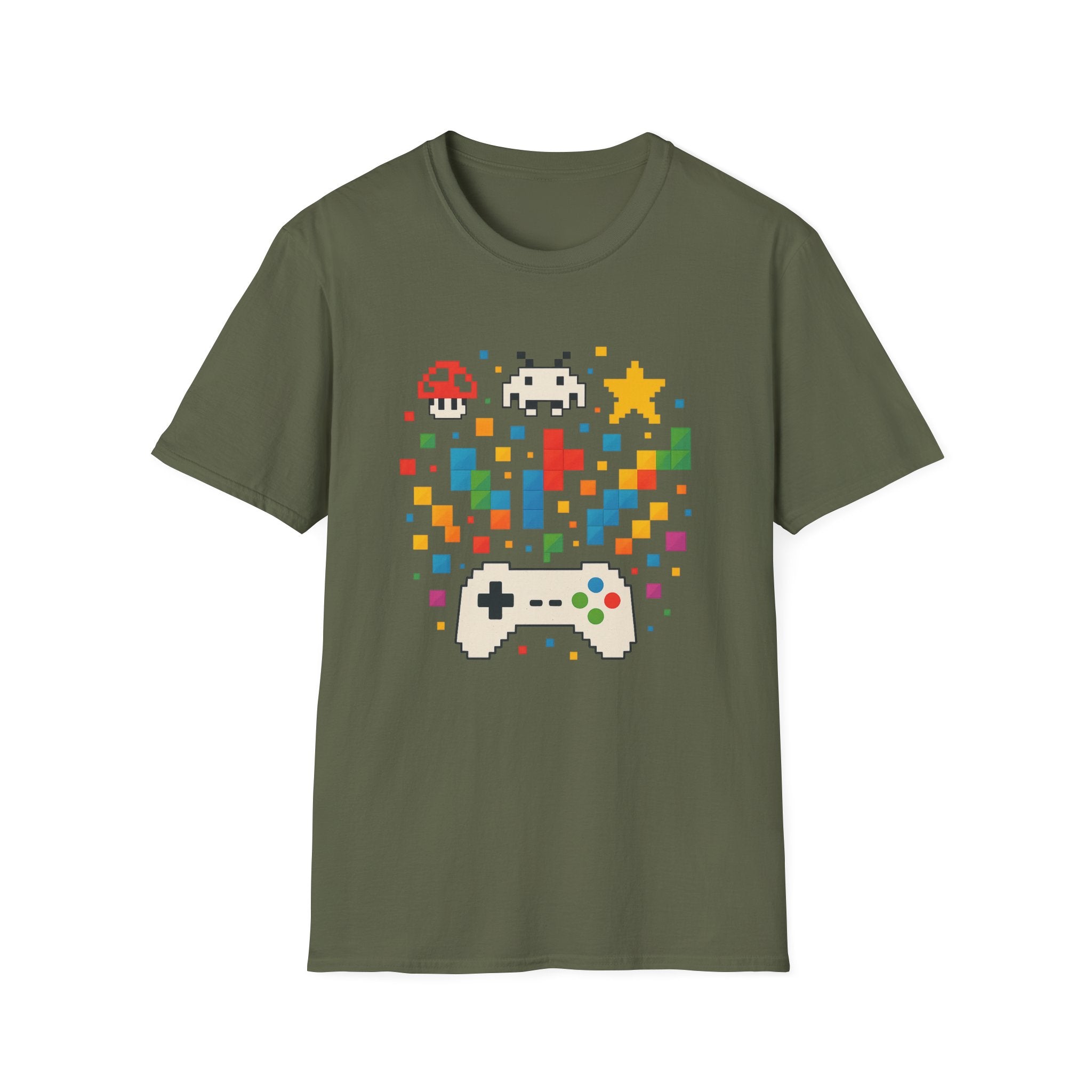 Retro Gamer Unisex T-Shirt, Video Game Tee, Gaming Gift, Fun Shirt for Gamers, Pixel Art T-Shirt, Birthday Gift