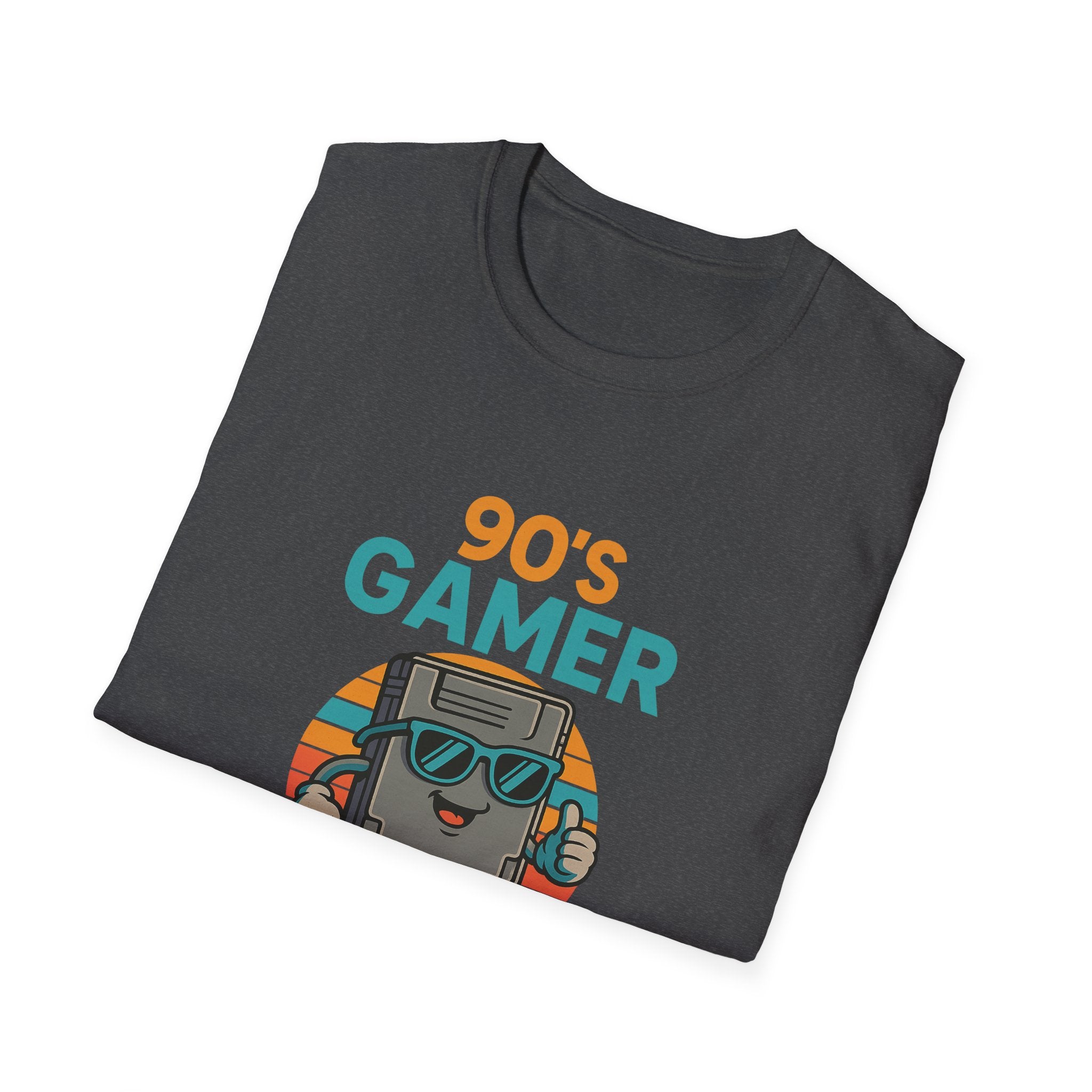 90's Gamer Level Up Unisex Softstyle T-Shirt, Retro Gaming Tee, Gift for Gamers, Nostalgic Apparel, Birthday Present, Casual Wear